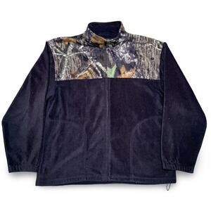 Lewis & Clark Outdoors Fleece Jacket Mens Size XL Realtree Camo Full Zip Hunting
